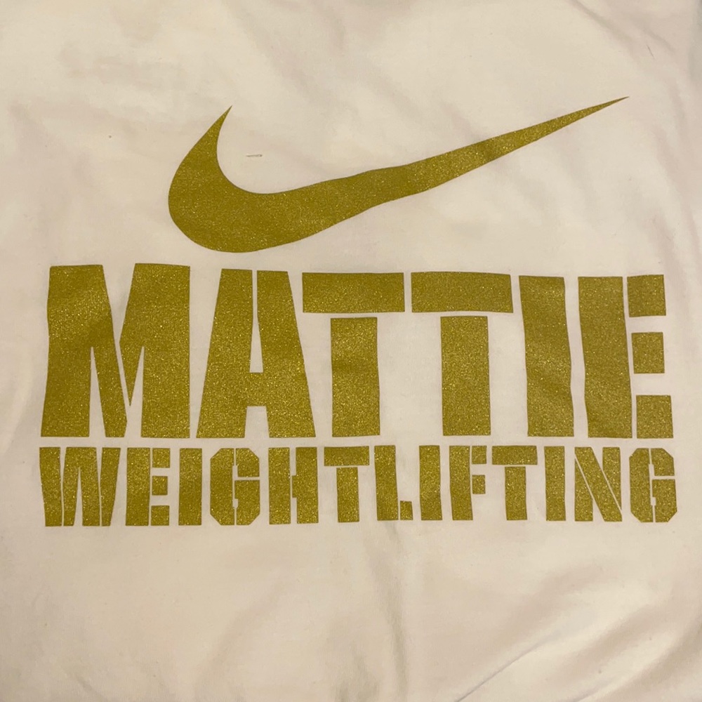 Mattie Rogers Weightlifting tee shirt